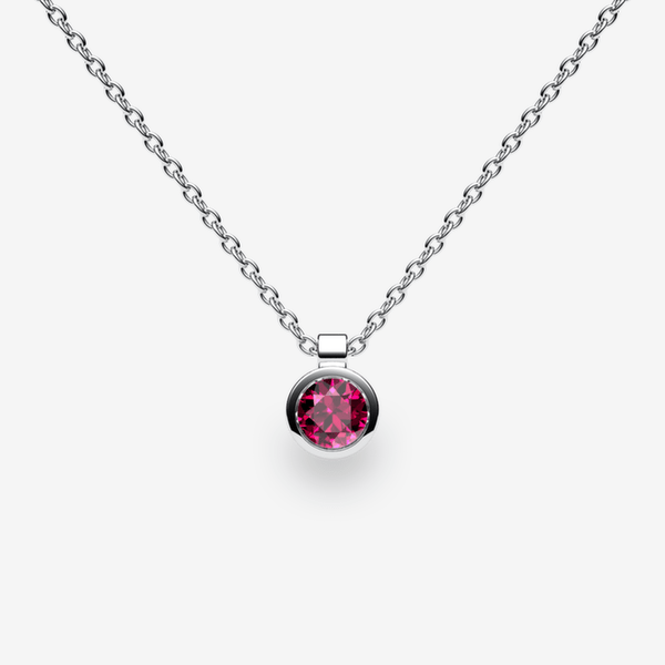 Venice Platinum 950‰ Ruby bezel set pendant