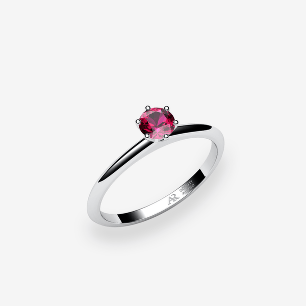 Stella Platinum 950‰ Ruby solitaire engagement ring