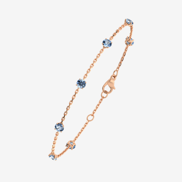 Stella 18k Rose Gold Aquamarines bracelet