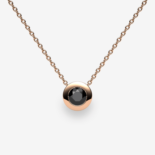 Black diamond bezel necklace Clearance
