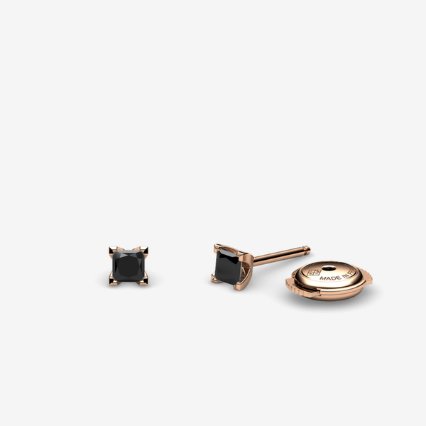 Rigel 18k Rose Gold Black Diamonds earrings
