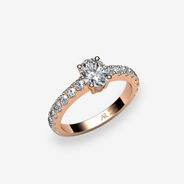 Bellatrix 18k Rose Gold Diamond solitaire ring