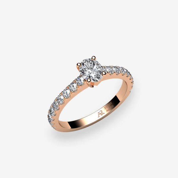 Betelgeuse 18k Rose Gold Diamond solitaire ring