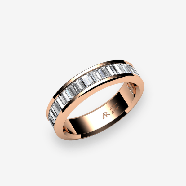 Belgravia 18k Rose Gold Diamonds channel set ring