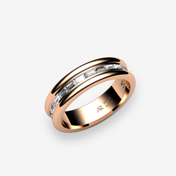 Florence 18k Rose Gold Diamonds wedding ring