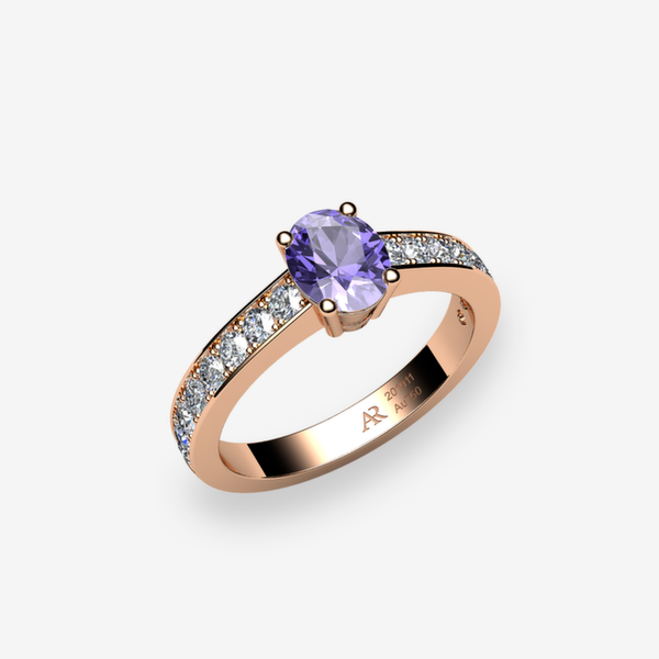 Bellatrix 18k Rose Gold Tanzanite solitaire ring