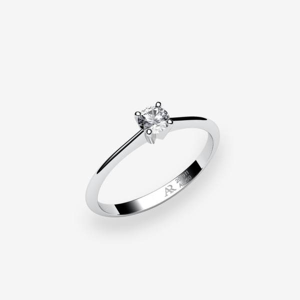 Betelgeuse 18k Palladium White Gold Diamond solitaire engagement ring