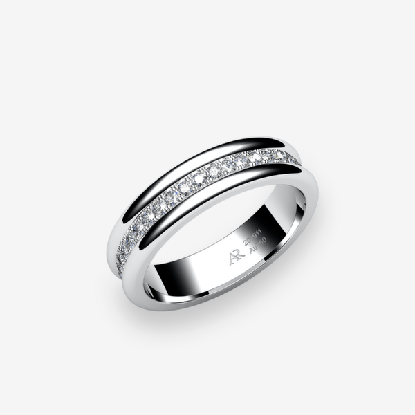 Florence 18k Palladium White Gold Diamonds ring