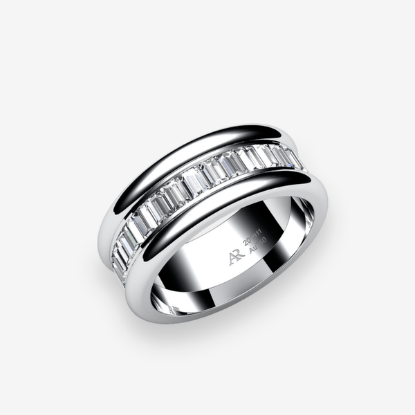 Florence 18k Palladium White Gold Diamonds ring