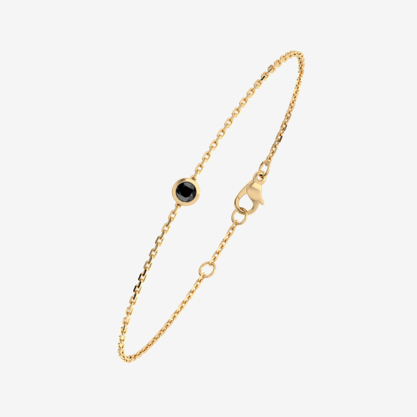 Venice 18k Yellow Gold Black Diamond bracelet