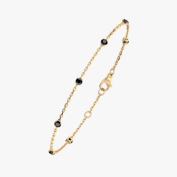 Stella 18k Yellow Gold Black Diamonds bracelet