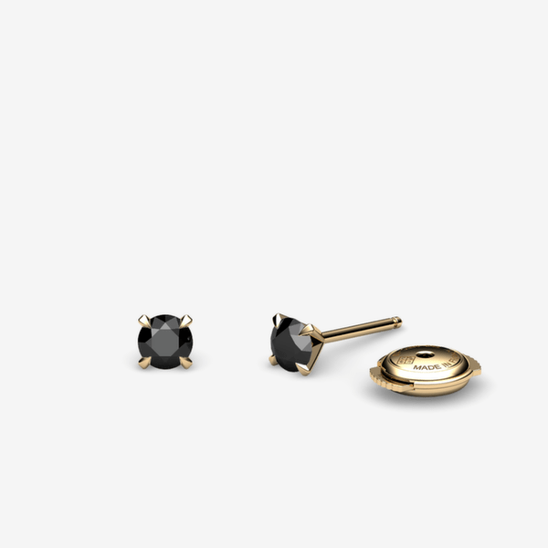 Betelgeuse 18k Yellow Gold Black Diamonds earrings