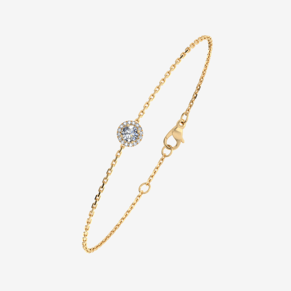 Grace 18k Yellow Gold Diamond halo bracelet