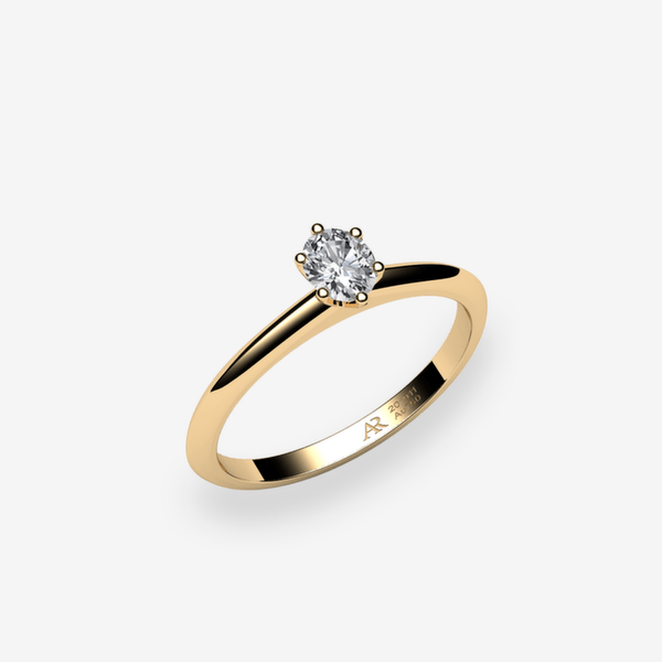 Stella 18k Yellow Gold Diamond solitaire engagement ring