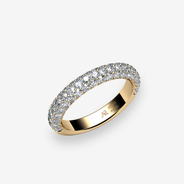 Belgravia 18k Yellow Gold Diamonds pave ring