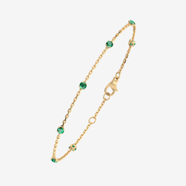 Stella 18k Yellow Gold Emeralds bracelet