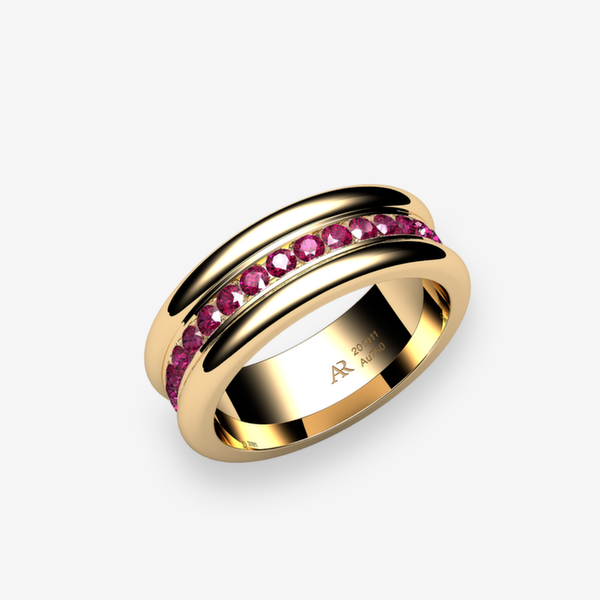 Florence 18k Yellow Gold Rubies ring