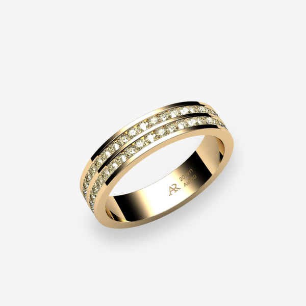 Venice 18k Yellow Gold Yellow Diamonds channel set ring