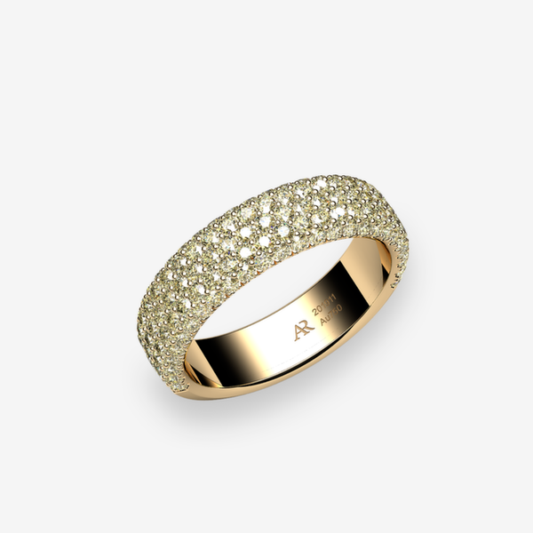 Belgravia 18k Yellow Gold Yellow Diamonds pave ring