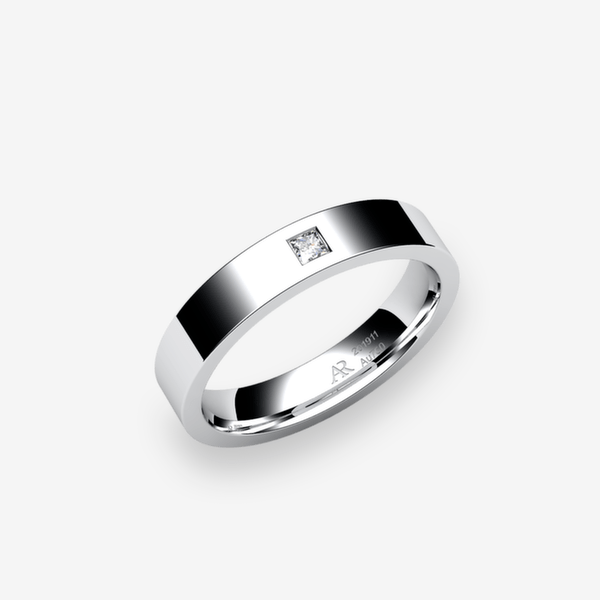 Tango Alliance ruban plat Diamant Platine 950‰