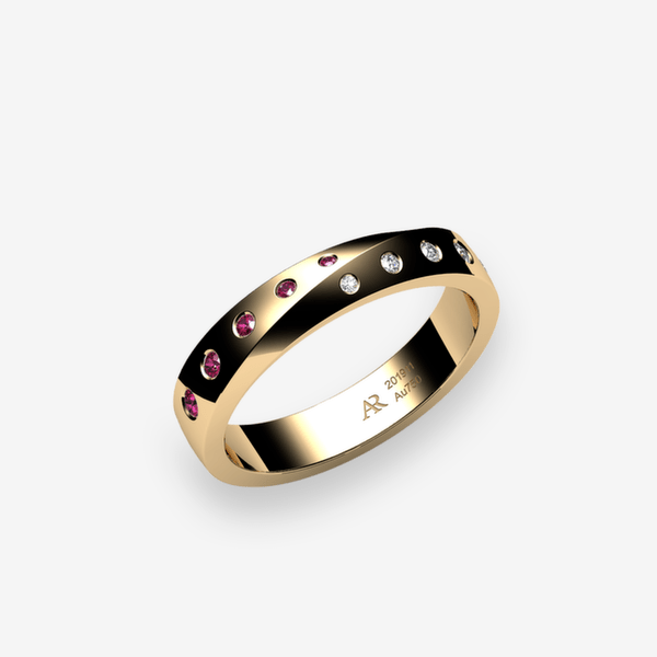 Fusion Alliance Rubis Or jaune 18 carats