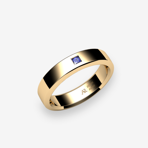 Belgravia Alliance Saphir bleu Or jaune 18 carats