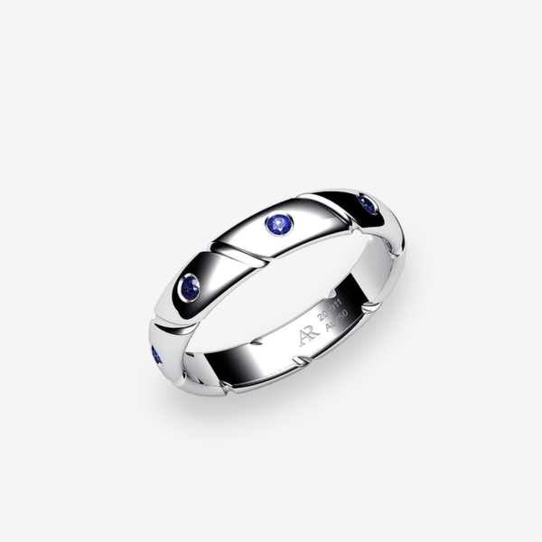 ADN Alliance Saphirs bleus Platine 950‰