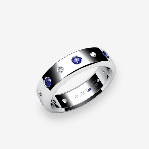 Belgravia Alliance Saphirs bleus Platine 950‰