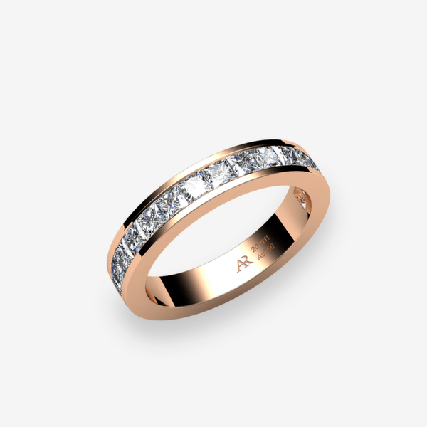 Venise Alliance serti rail Diamants Or rose 18 carats