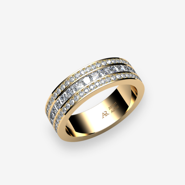 Dolly-Bijoux Bague Alliance T52 Rhodié Croix Celtique Triskel Argent