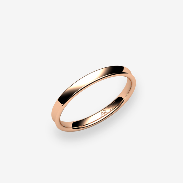 Swing Bague au profil concave  Or rose 18 carats
