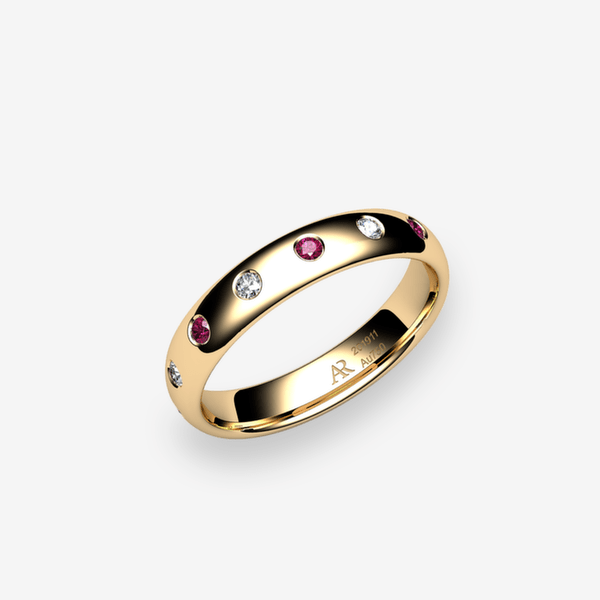 Samba Bague au profil ovale Rubis Or jaune 18 carats