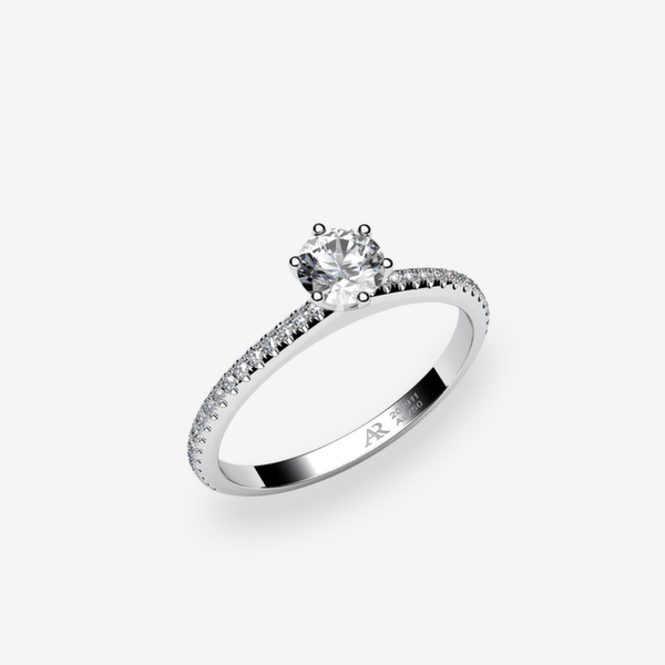 Stella Bague de fiançailles solitaire Diamant Platine 950‰