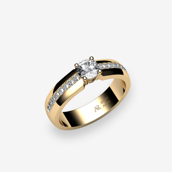 Galatée Bague Diamant Or jaune 18 carats