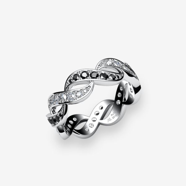 Néréides Bague Diamants noirs Platine 950‰