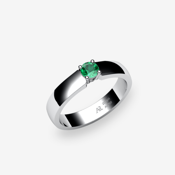 Galatée Bague Émeraude Platine 950‰