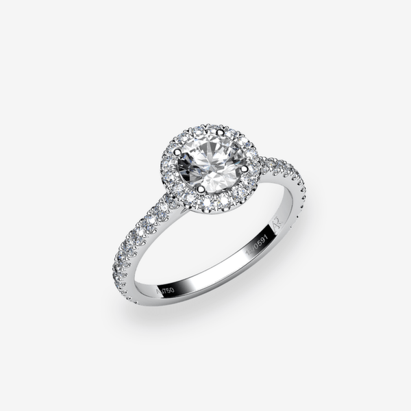Tendresse Bague entourage Diamant Platine 950‰