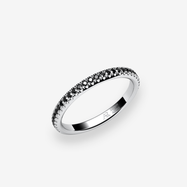 Belgravia Bague pavage Diamants noirs Platine 950‰