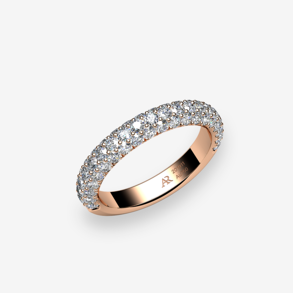 Belgravia Bague pavage Diamants Or rose 18 carats