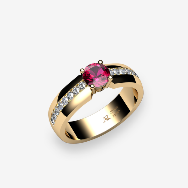 Galatée Bague Rubis Or jaune 18 carats