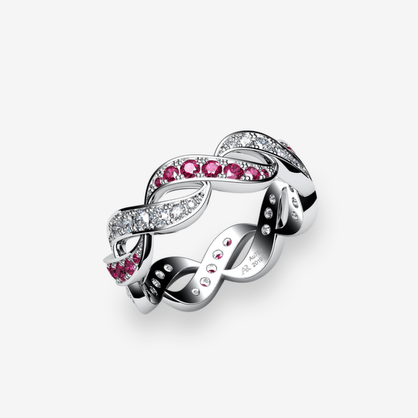 Néréides Bague Rubis Platine 950‰