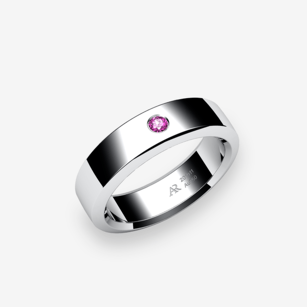 Belgravia Bague Saphir rose Platine 950‰