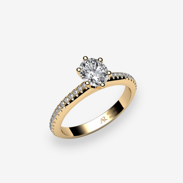 Stella Bague solitaire Diamant Or jaune 18 carats