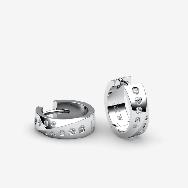 Fusion Boucles d'oreilles Diamants Platine 950‰