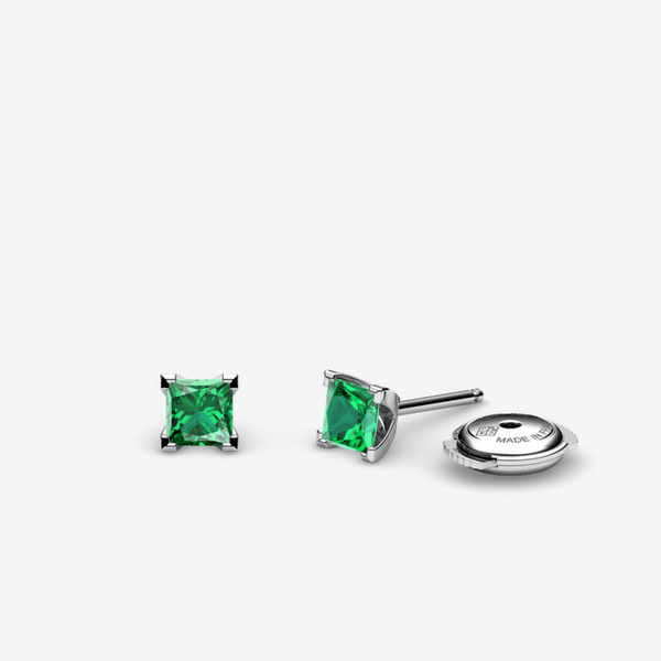 Rigel Boucles d'oreilles Émeraudes Platine 950‰