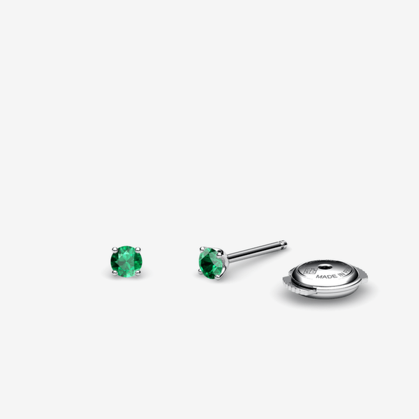 Stella Boucles d'oreilles Émeraudes Platine 950‰