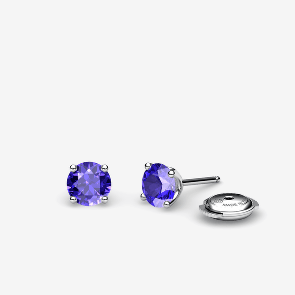 Stella Boucles d'oreilles Tanzanites Platine 950‰