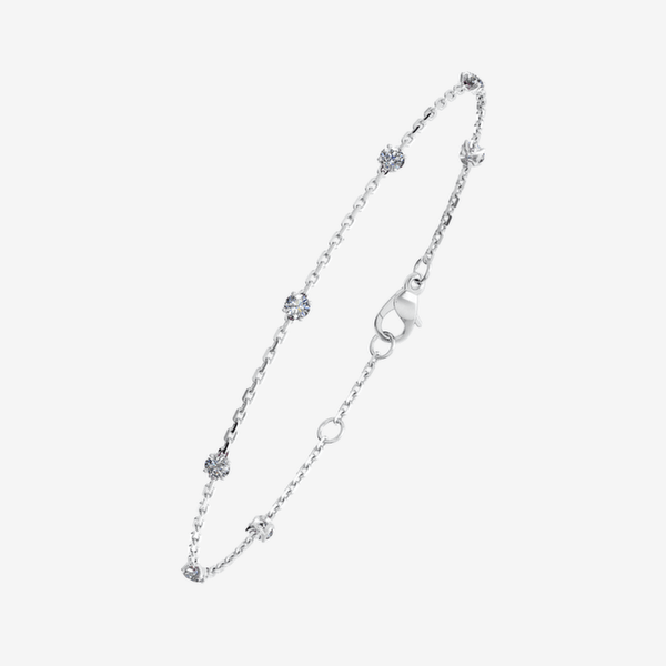 Stella Bracelet Diamants Or blanc palladié 18 carats