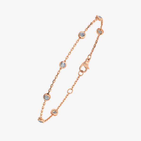 Venise Bracelet Diamants Or rose 18 carats