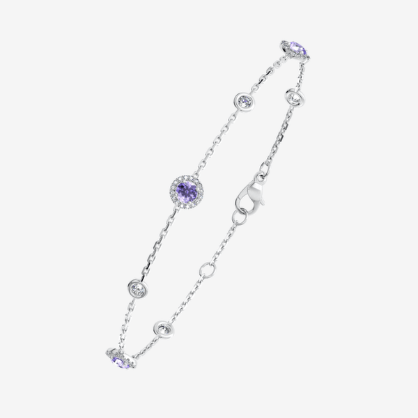 Grâce Bracelet entourage Tanzanite Or blanc palladié 18 carats